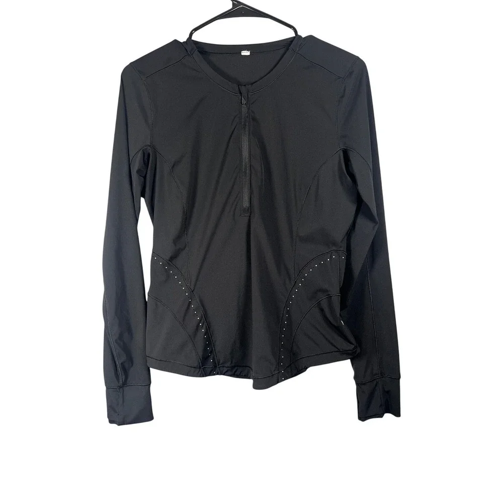 Lululemon Flash Forward Half Zip, Black, Size 6 - Picture 3 of 8